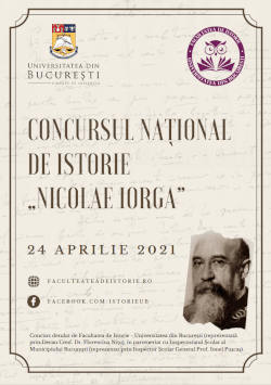 Concursul Național de Istorie Nicolae Iorga din 24 Aprilie 2021